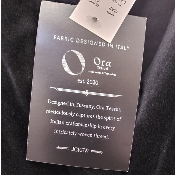 NWT J.Crew Kate Pant In Italian Ora Tessuti Velvet Black 6 - Picture 8 of 10